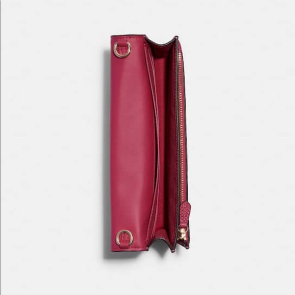 COACH Anna Fold Over Clutch W Crossbody Chain - Picture 4 of 8